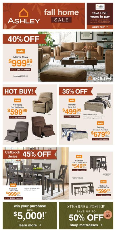 Ashley HomeStore (ON) Flyer September 7 to 26