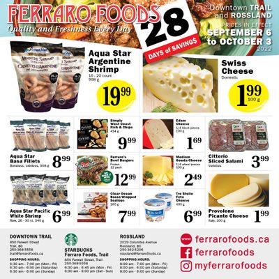Ferraro Foods Monthly Flyer September 6 to October 3