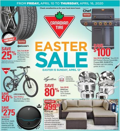 Canadian Tire Canada Easter Sale Flyer: Save 80% off Cookware Sets, 80% off Tools + More