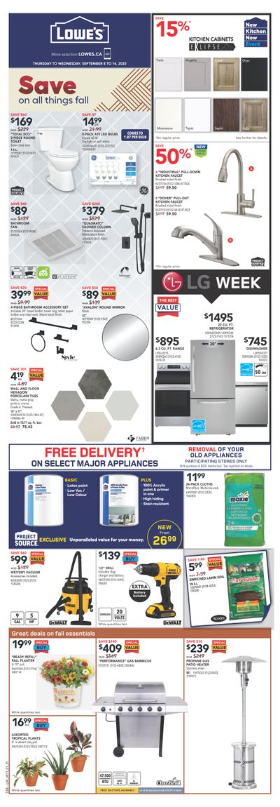 Lowe's (West) Flyer September 8 to 14