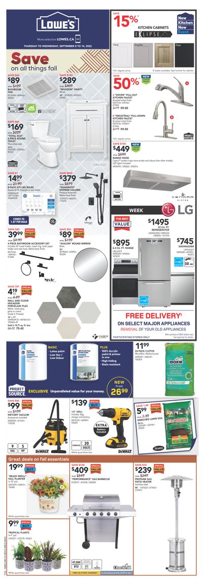 Lowe's (ON) Flyer September 8 to 14
