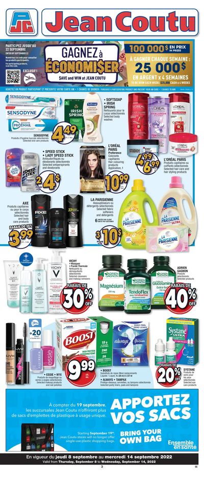 Jean Coutu (QC) Flyer September 8 to 14