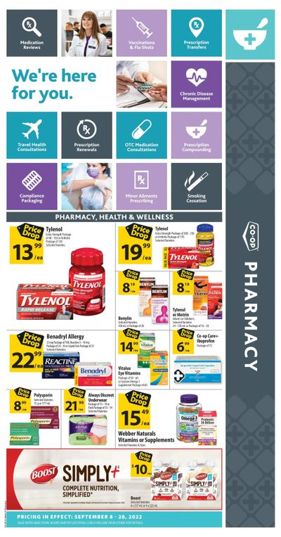 Co-op West Pharmacy Flyer September 8 to 28