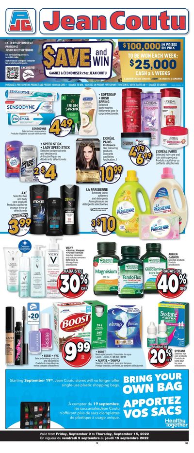 Jean Coutu (NB) Flyer September 9 to 15