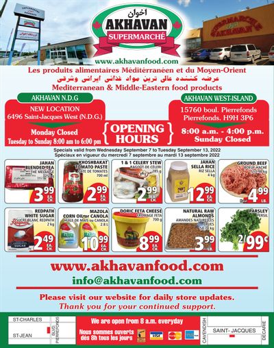 Akhavan Supermarche Flyer September 7 to 13