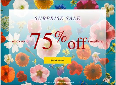 Kate Spade Online Surprise Sale: Save up to 75% off Everything + Extra 50% Off Sale Styles with Coupon Code + FREE Shipping to Canada