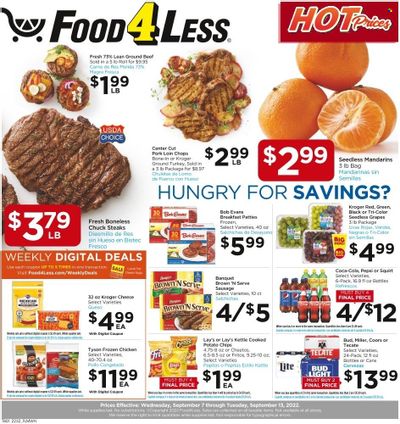 Food 4 Less (IL) Weekly Ad Flyer Specials September 7 to September 13, 2022