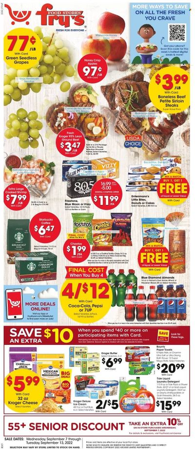 Fry’s (AZ) Weekly Ad Flyer Specials September 7 to September 13, 2022