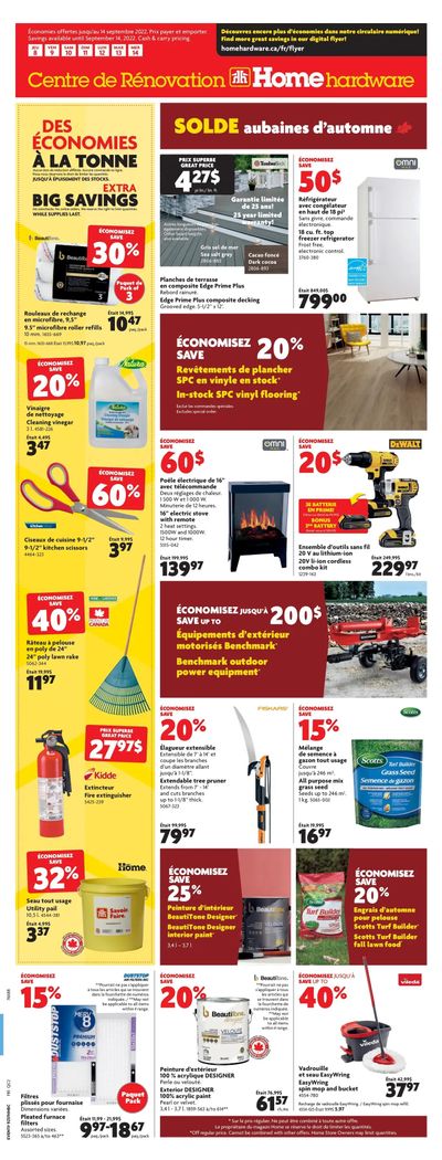 Home Hardware Building Centre (QC) Flyer September 8 to 14