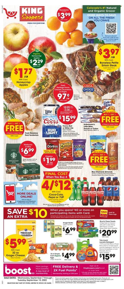King Soopers (CO) Weekly Ad Flyer Specials September 7 to September 13, 2022
