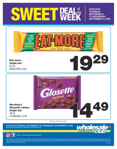 Wholesale Club Sweet Deal of the Week Flyer September 8 to 14