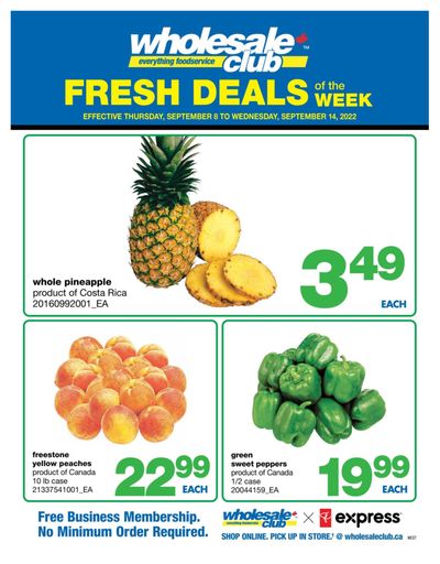 Wholesale Club (West) Fresh Deals of the Week Flyer September 8 to 14