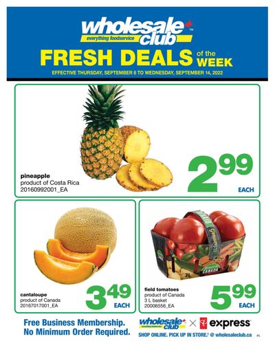 Wholesale Club (Atlantic) Fresh Deals of the Week Flyer September 8 to 14