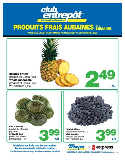 Wholesale Club (QC) Fresh Deals of the Week Flyer September 8 to 14