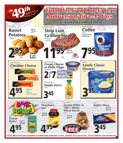 The 49th Parallel Grocery Flyer September 8 to 14