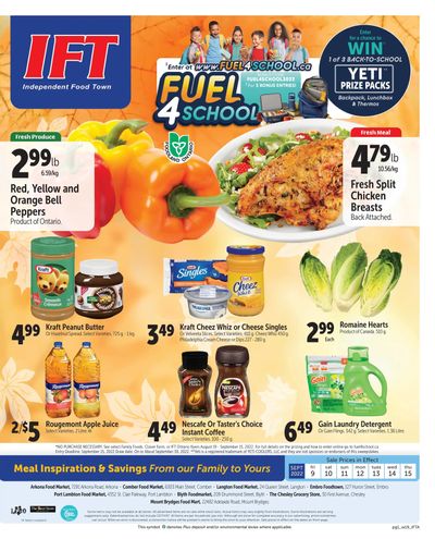 IFT Independent Food Town Flyer September 9 to 15
