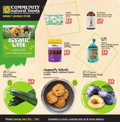 Community Natural Foods Flyer September 8 to 14