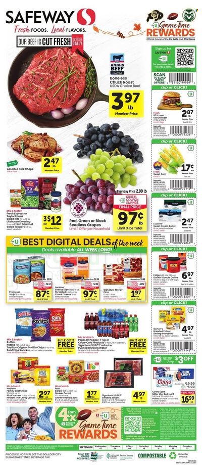 Safeway (CO) Weekly Ad Flyer Specials September 7 to September 13, 2022