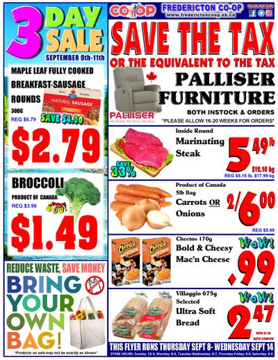 Fredericton Co-op Flyer September 8 to 14