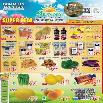 Sunny Foodmart (Don Mills) Flyer September 9 to 15