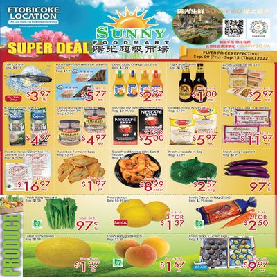 Sunny Foodmart (Etobicoke) Flyer September 9 to 15