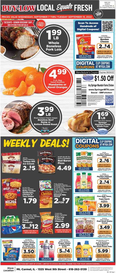 IGA (IL) Weekly Ad Flyer Specials September 7 to September 13, 2022