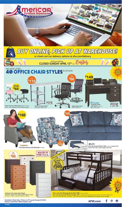 American Furniture Warehouse Weekly Ad & Flyer April 12 to 18