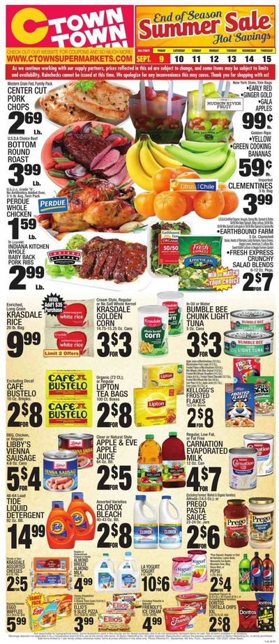 C-Town (CT, FL, MA, NJ, NY, PA) Weekly Ad Flyer Specials September 9 to September 15, 2022
