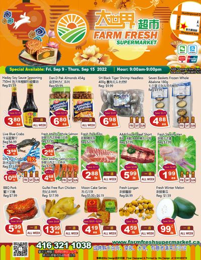 Farm Fresh Supermarket Flyer September 9 to 15