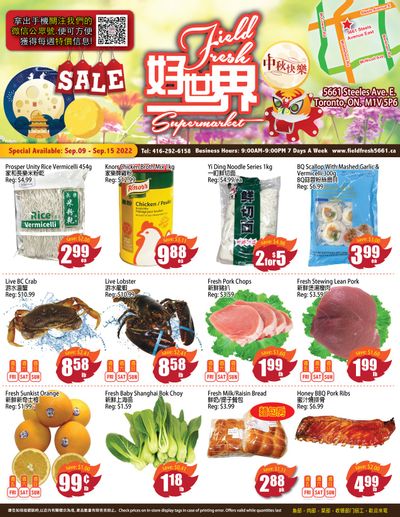 Field Fresh Supermarket Flyer September 9 to 15