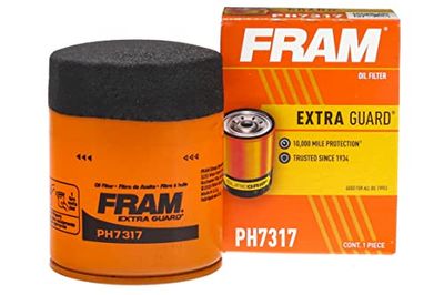 Fram PH7317 Extra Guard 10K Mile Change Interval Spin-On Oil Filter, black $4.99 (Reg $8.79)