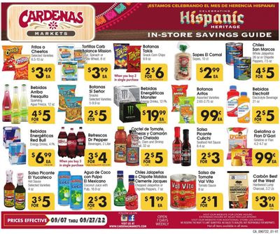 Cardenas (CA, NV) Weekly Ad Flyer Specials September 7 to September 27, 2022