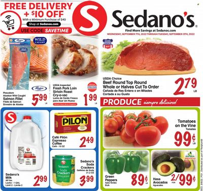 Sedano's (FL) Weekly Ad Flyer Specials September 7 to September 13, 2022