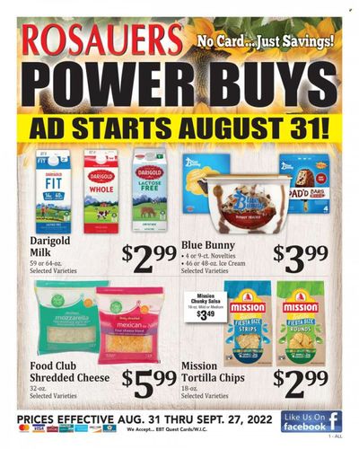 Rosauers (ID, MT, OR, WA) Weekly Ad Flyer Specials August 31 to September 27, 2022