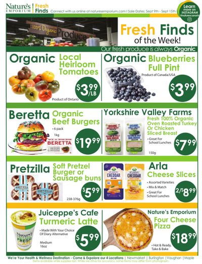 Nature's Emporium Weekly Flyer September 9 to 15