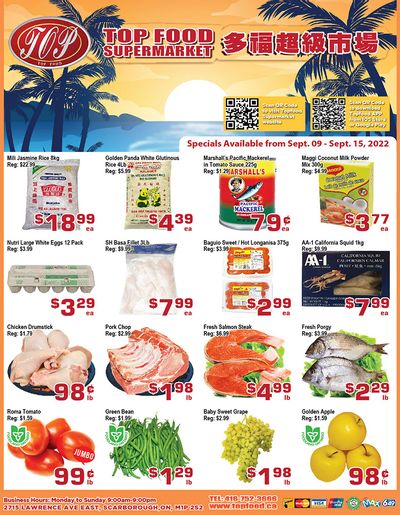 Top Food Supermarket Flyer September 9 to 15