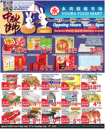 Yours Food Mart Flyer September 9 to 15