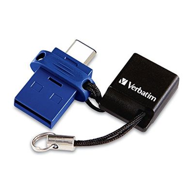 Verbatim VER99153 16GB Store 'n' Go Dual USB Flash Drive for USB-C Devices, EAUSB-A/USB-C Drive, 16GB, Blue $13.99 (Reg $20.44)