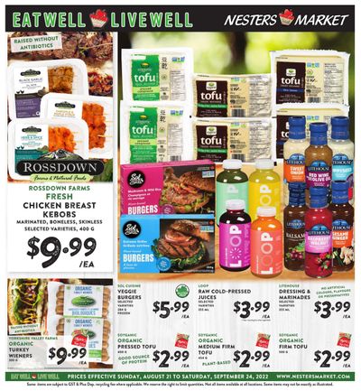 Nesters Market Eat Well Live Well Flyer August 21 to September 24