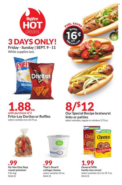 Hy-Vee (IA, IL, MN, MO, SD) Weekly Ad Flyer Specials September 9 to September 11, 2022