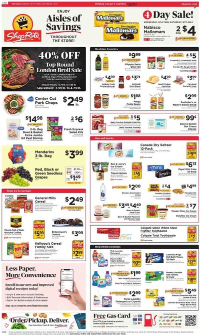 ShopRite (CT, DE, MD, NJ, NY, PA) Weekly Ad Flyer Specials September 11 to September 17, 2022