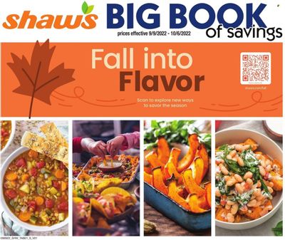 Shaw’s (MA, ME, NH, RI, VT) Weekly Ad Flyer Specials September 9 to October 6, 2022