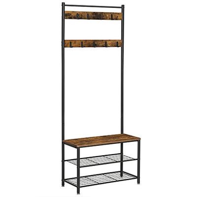 VASAGLE Entryway Coat Rack with Shoe Bench, Shoe Rack with Hall Tree, Rustic Brown and Black UHSR41BX $93.49 (Reg $109.99)