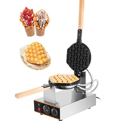 VEVOR 110V Bubble Waffle Maker1400W Electric Nonstick Hong Kong Egg Waffler Iron Professional Rotated Eggettes Waffle Baker Ready in Under 5 Minutes $62.99 (Reg $105.99)