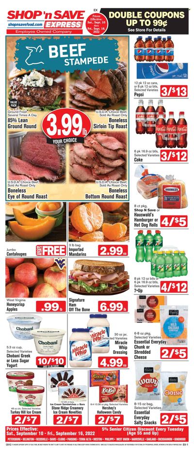 Shop ‘n Save Express (MD, PA, WV) Weekly Ad Flyer Specials September 10 to September 16, 2022