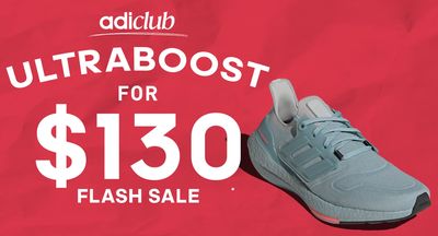 Adidas Canada Ultraboost Flash Sale for Members: Get Select Ultraboost at $130 for Adults and $110 for Kids