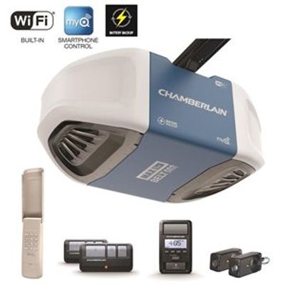 Chamberlain 1.25-HP Whisper Drive Belt Drive Garage Door Opener with Built-in Wi-Fi and Battery Back-Up on Sale for $299.00 (Save $110.00) at Lowe's Canada
