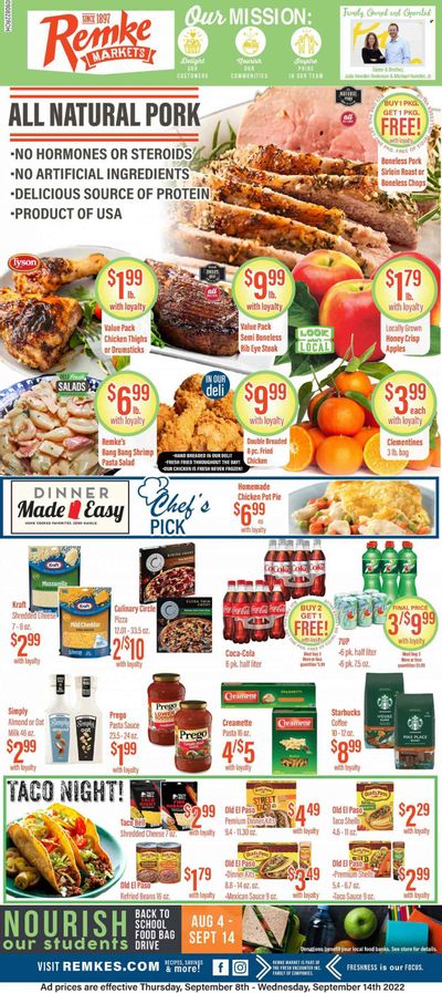 Remke (OH) Weekly Ad Flyer Specials September 8 to September 14, 2022