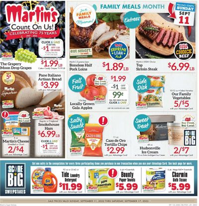 Martin’s (IN, MI) Weekly Ad Flyer Specials September 11 to September 17, 2022