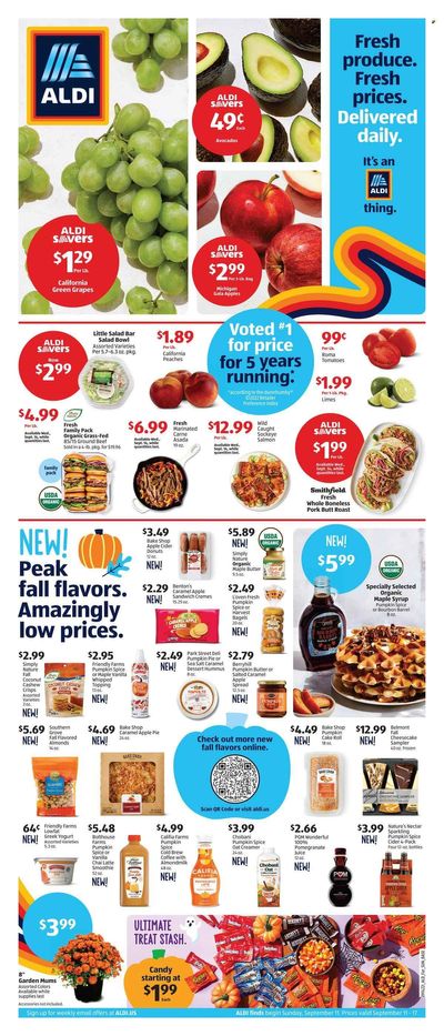 ALDI (MI, MN, NJ, NY, PA, VT) Weekly Ad Flyer Specials September 11 to September 17, 2022